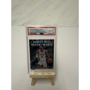 Victor Wembanyama 2023 Donruss Optic White Hot Rookies Holo PSA 8.5